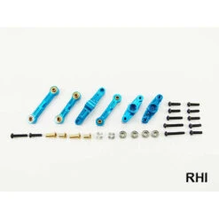 Stuurhevel Set Incl. Kogellager Blauw Aluminium TT-02