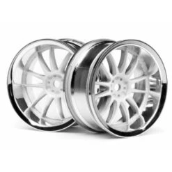 HPI Racing WORK XSA 02C WHEEL 26mm CHROME/WHITE (6mm OFFSET) (HPI3284)
