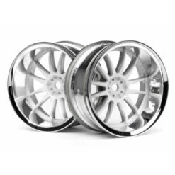 HPI Racing WORK XSA 02C WHEEL 26mm CHROME/WHITE (9mm OFFSET) (HPI3285)