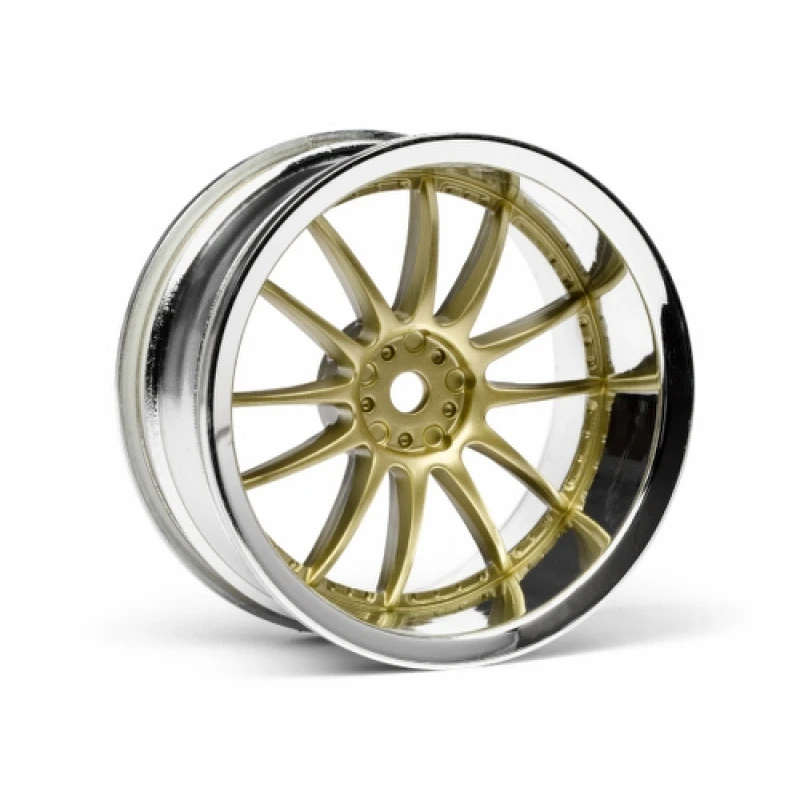 HPI Racing WORK XSA 02C WHEEL 26mm CHROME/GOLD (6mm OFFSET (HPI3298) 3 HPI Racing WORK XSA 02C WHEEL 26mm CHROME/GOLD (6mm OFFSET (HPI3298)